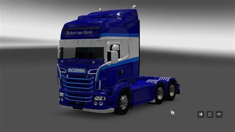 SCANIA RS RJL ROBERT VAN HERK SKIN ETS Euro Truck Simulator Mods American Truck