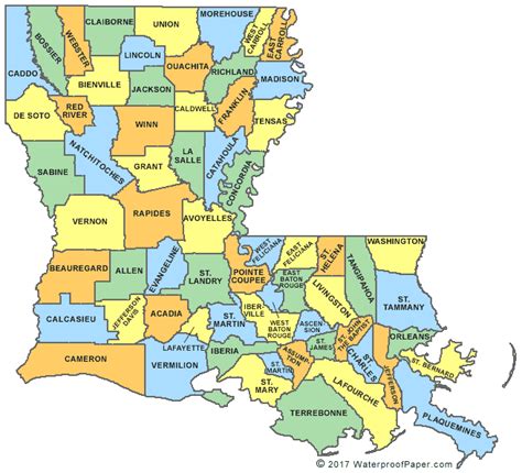 Louisiana Parish Map Printable Printable World Holiday