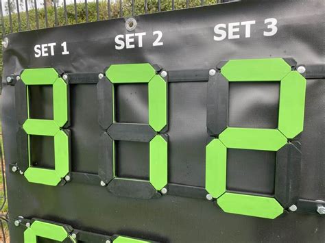 Large Sponsored Scoreboard Clever Tennis Scoreboards