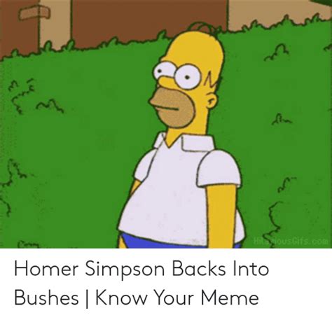 Homer Simpson Backs Into Bushes Know Your Meme Homer Simpson Meme