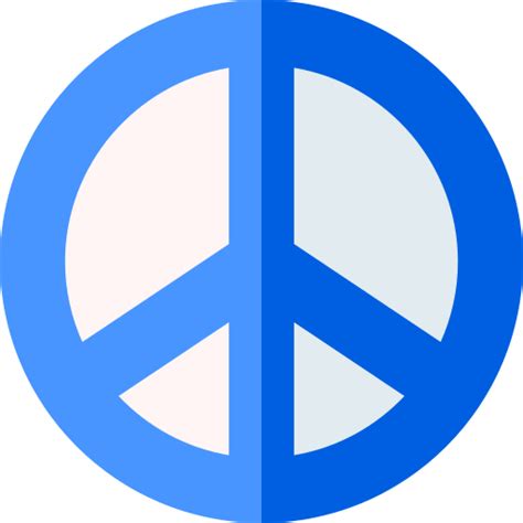 Peace Symbol Basic Straight Flat Icon
