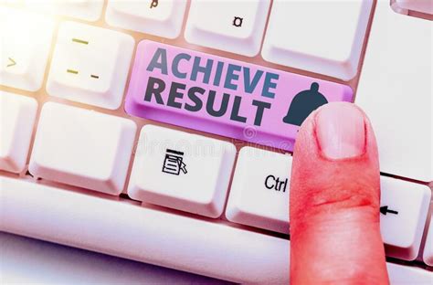 Conceptual Hand Writing Showing Achieve Result Business Photo Text