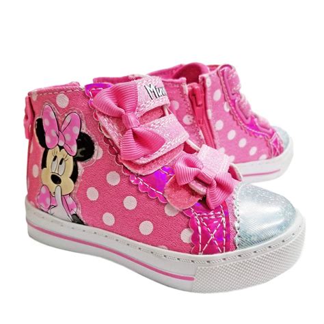 Disney Minnie Mouse Polka Dot Light Up Sneaker Pink Sneakers