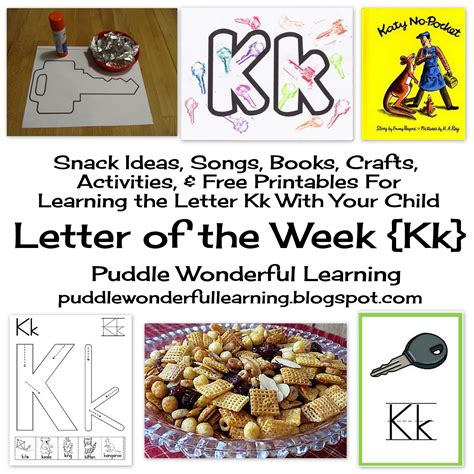 Puddle Wonderful Learning Preschool Activities Letter Of The Week Kk
