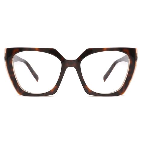 Oversized Acetate Tortoise Color Eyeglasses For Women Men Fashion Style