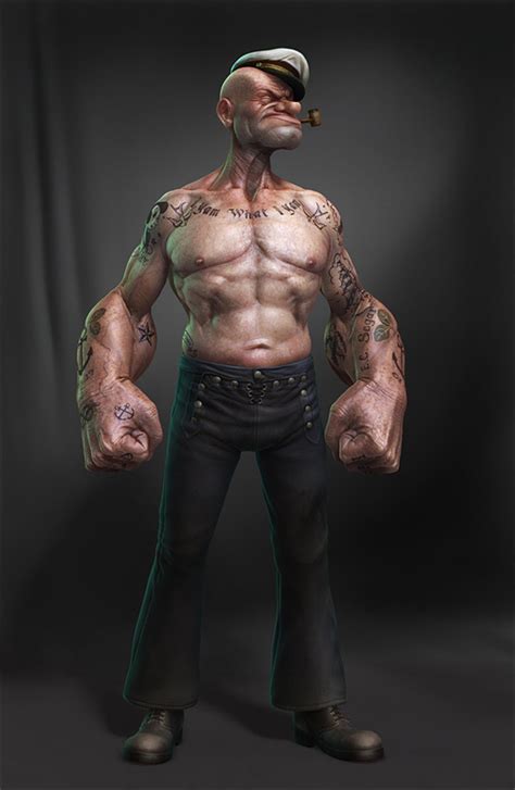 Realistic 3d Popeye By Lee Romao Daily Design Inspiration For