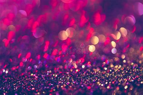 Glitter Gold Bokeh Colorfull Blurred Abstract Background For Birthday