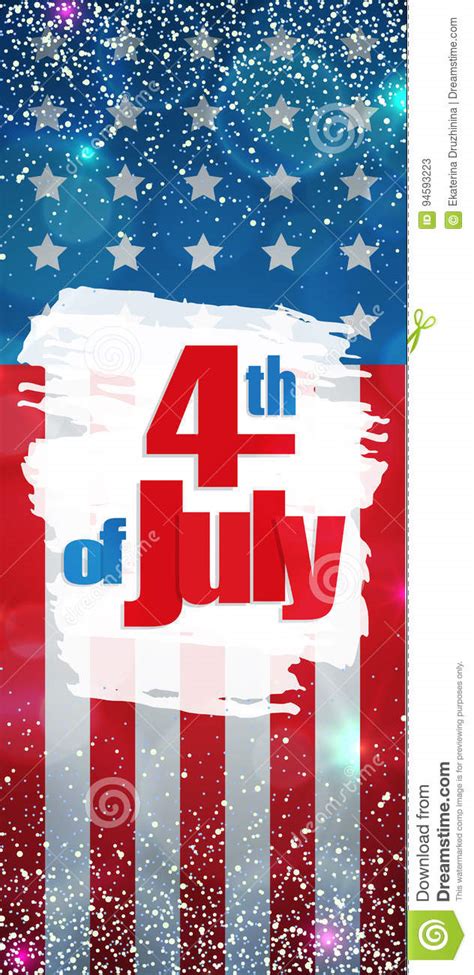 4th of july background free vector. Fourth Of July, Independence Day Vertical Banner Stock Vector - Illustration of fireworks ...