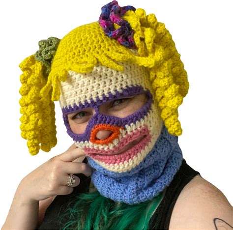 Crochet A Funky 70s Inspired Ski Mask Face Designed By Rebecca Turner Knithacker