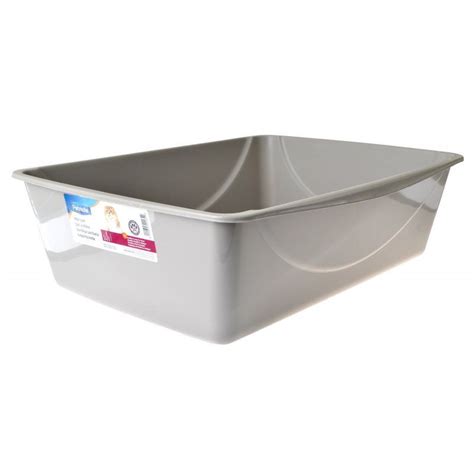 Some cats dont like to put thier feet in cat litter. Petmate Petmate Litter Pan - Gray Litter Pans & Covers