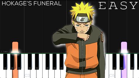 Naruto Ost Hokages Funeral Easy Piano Tutorial Youtube