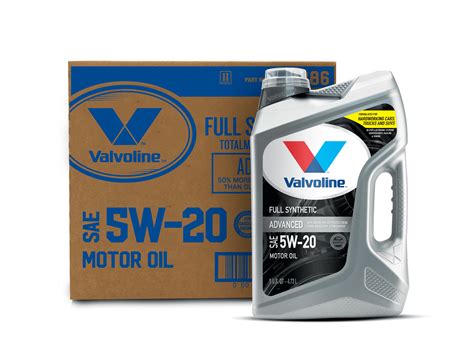 Valvoline Advanced Full Synthetic 5w 20 Motor Oil 5 Qt Case Of 3