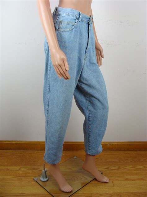 Vintage Sasson Jeans 80s High Waisted Tapered Leg Light Wash Etsy