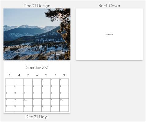2021 Wall Calendar Spiral Bound Calendar Landscape Etsy