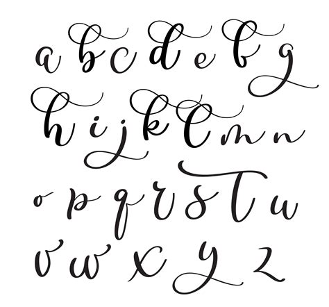 Calligraphy Alphabet Printable Prntbl Concejomunicipaldechinu Gov Co
