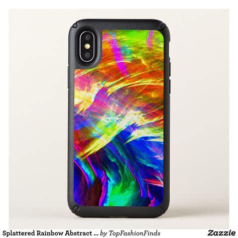 Splattered Rainbow Abstract Art Vibrant Colorful Speck Iphone X Case