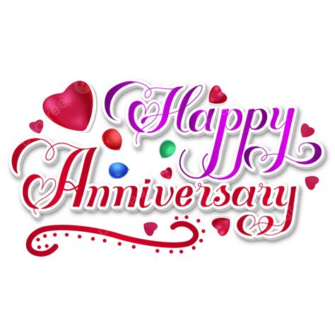Happy Anniversary For Wedding Or Engagement Greeting Card Typography