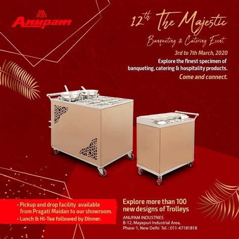 Anupam Buffet Counter Chafing Dish Snacks Trolley Gn Pan Catering