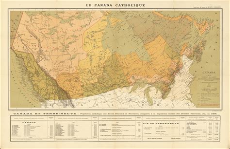 Canada Carte Indiquant Les Limites Des Dioceses Etc Catholiques
