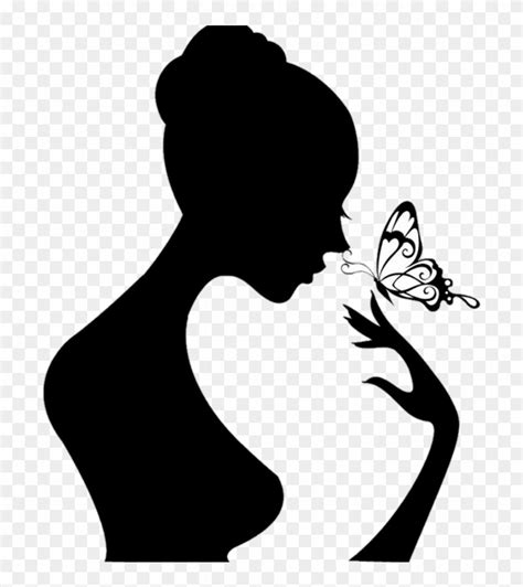 Silouette Silueta Mujer Mariposa Silueta De Una Quinceañera Hd