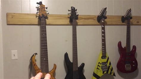 The pick slot on top keeps. Building a guitar wall rack - YouTube