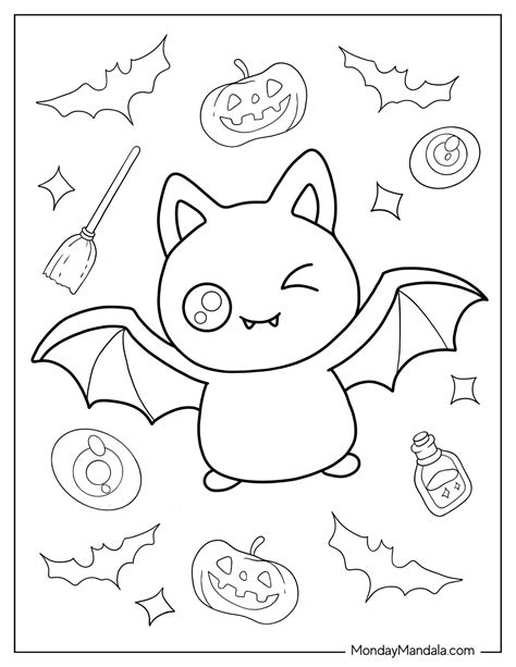 20 Bat Coloring Pages Free Pdf Printables