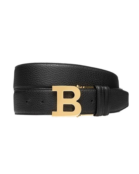 Bally B Buckle Reversible Cut To Size Leather Belt In Black For Men Lyst