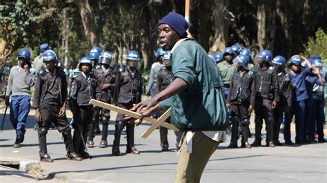 Mugabe Must Go Demonstrators And Police Clash In Zimbabwe Bbc News