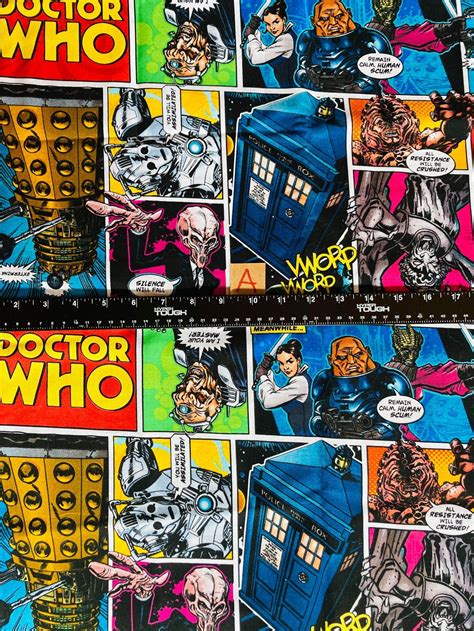 Dr Who Fabric Part 2 Fabric Licensed Us Based Seller Etsy