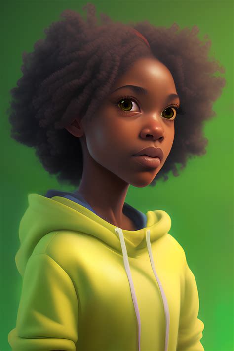Artstation Portrait Of A Young African American Girl