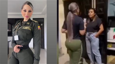 Policía más sexy de Colombia protagoniza acalorada discusión con una de sus vecinas