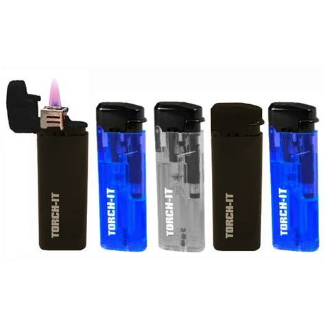 5 Pk Spark Torch It Turbo Windproof Refillable Adjustable Butane Torch
