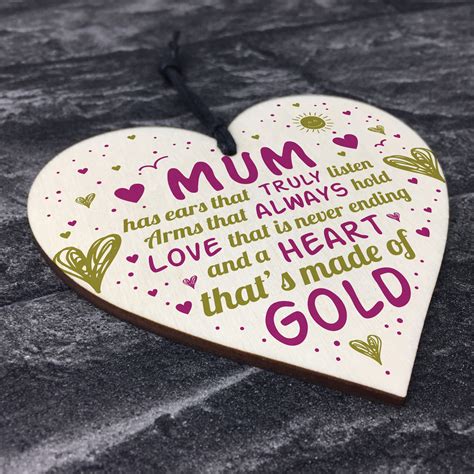Whether for a birthday, christmas, mother's day, or a regular ol' day of new motherhood, get inspired by shopping some of our best gifts for new we found some truly creative mother's day, christmas, and birthday gifts for new moms of every style. MUM PLAQUE Mothers Day Gift Heart Wooden Gift Love Sign ...