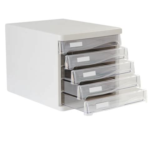 Wanli666 Plastic Storage Drawers Desk Storage Unit Organizer Lockable