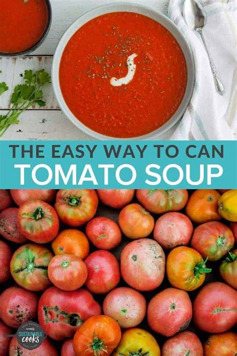 Canning Tomato Soup Base Homemade Canned Tomato Soup Sustainable Cooks