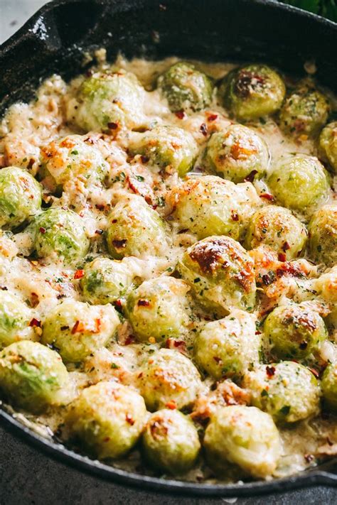 Creamy Cheesy Brussels Sprouts With Bacon Roasted Brussels Sprouts