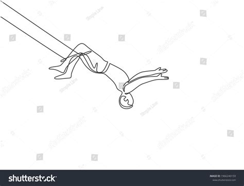Single Continuous Line Drawing Male Acrobat Stock Vector Royalty Free 1966240159 Shutterstock