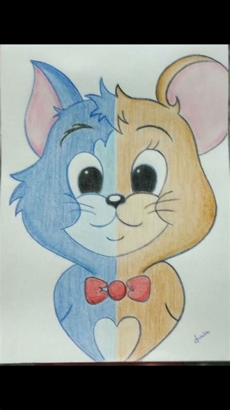 Tom And Jerry Милые каракули Легкие рисунки Диснеевские темы