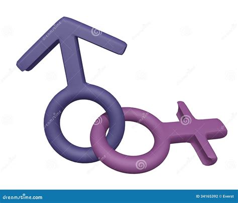 Male And Female Gender Symbols 3d Stock Illustration Illustration Of