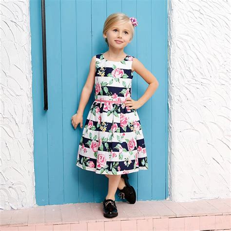 Kids Dresses For Girls Mid Calf A Line Free Shipping Retail Girl