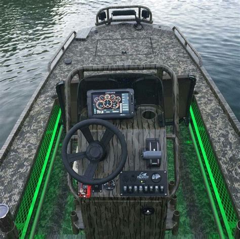 Amazing Custom Jon Boat With Led Lights Bowfishing Aluminum Fishing