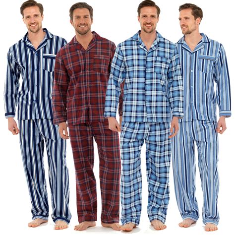 Mens Traditional Flannel Pj Pyjama Set Night Wear Pjs Pyjamas Sets