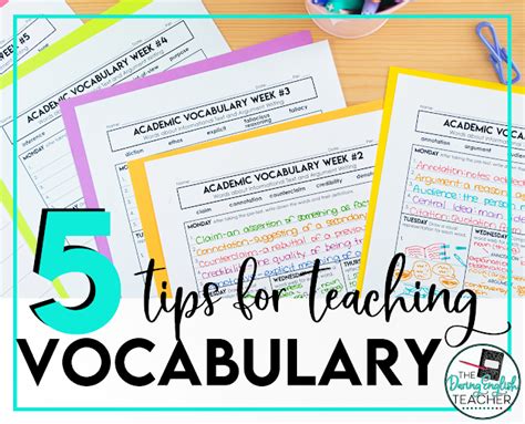 5 Tips For Teaching Vocabulary In Secondary Ela The Daring English