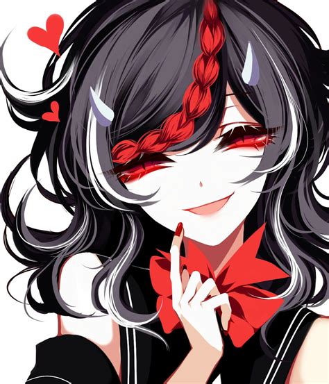 Red And Black Anime Girl Pfp