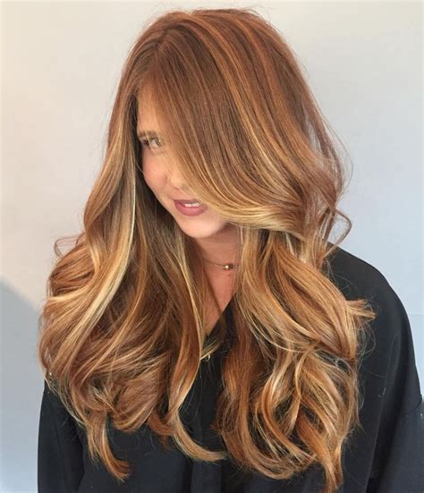 Long Caramel Hair With Highlights Strawberry Blonde Hair Color