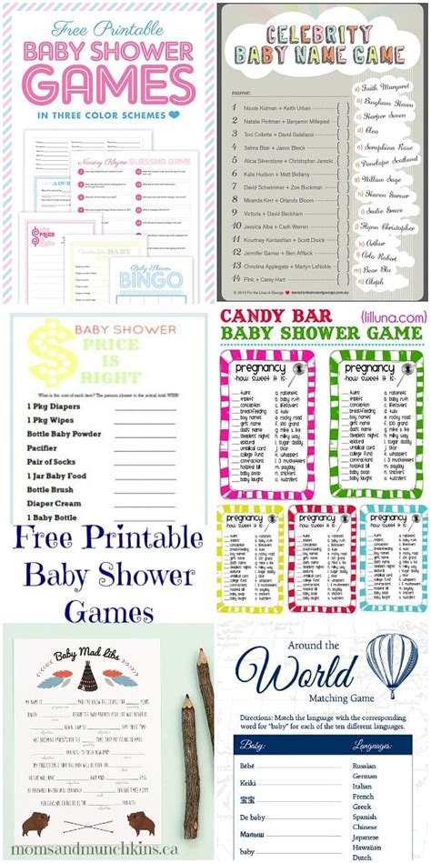 Free Printable Baby Shower Games Moms And Munchkins