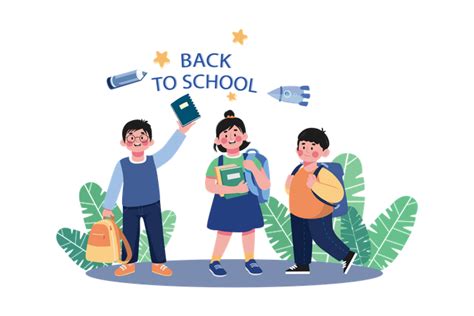 Premium Back To School Illustration Pack From School And Education