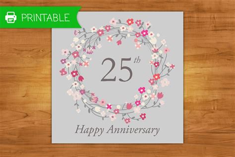 Free Printable 25th Wedding Anniversary Cards Printable Templates