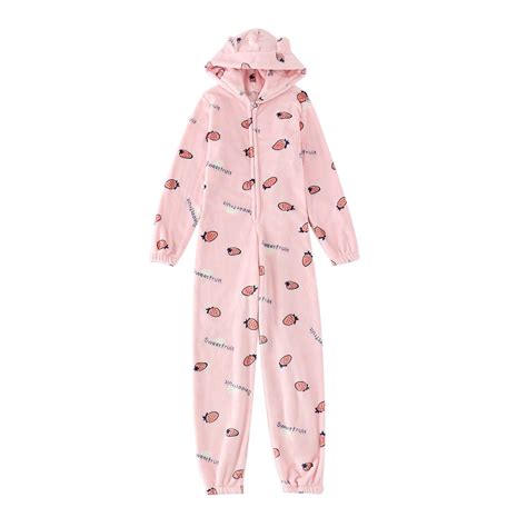 Pijama cálido de Invierno para mujer monos de forro polar esponjoso