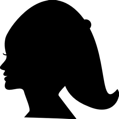 Free Icon Female Head Silhouette Of Short Hair